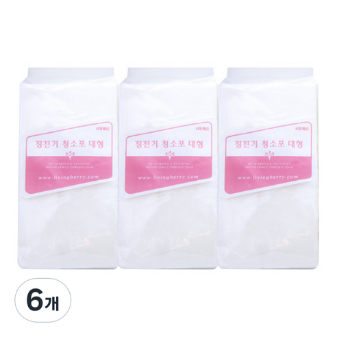 리빙베리 정전기 청소포 대형 40매, 6개