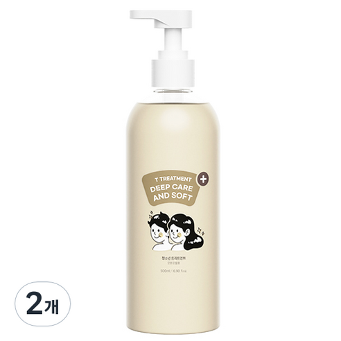 와프랩 사춘기 청소년 모발용 딥 케어 앤 소프트 플러스 아르간오일 트리트먼트, 500ml, 2개