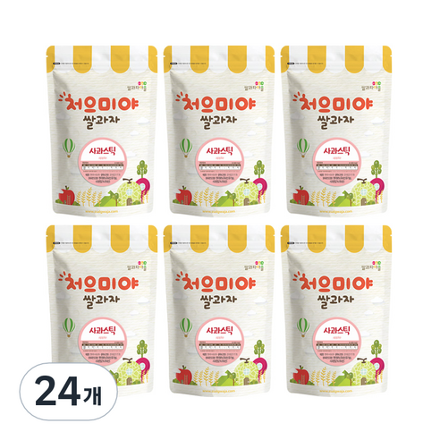 쌀과자마을 처으미야 스틱 과자, 사과, 24개, 40g