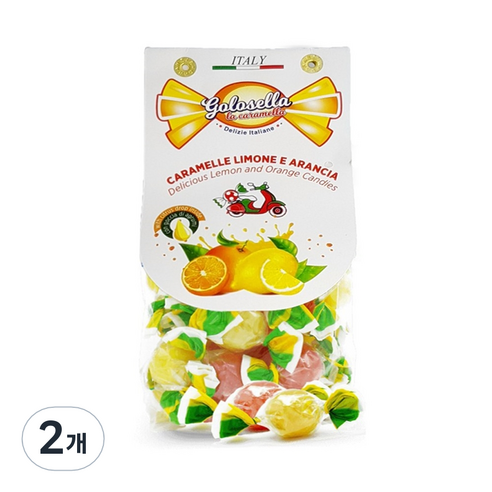 골로셀라 레몬 앤 오렌지 믹스캔디, 200g, 2개