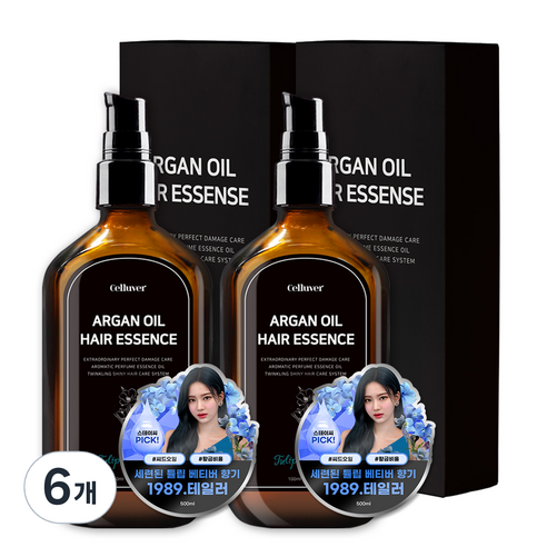 셀러버 아르간 퍼퓸 헤어 오일 테일러, 6개, 100ml