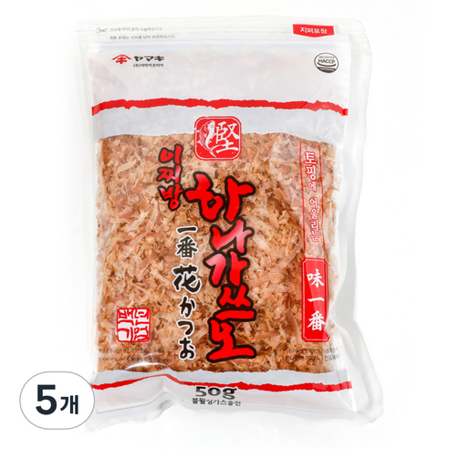 야마끼 이찌방 하나 토핑용 가쓰오부시, 50g, 5개