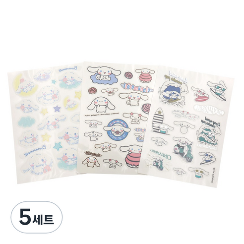 뷰티홈 산리오 시나모롤 타투스티커 3종 세트, 5세트, 혼합색상