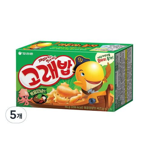 고래밥 볶음양념맛, 46g, 5개