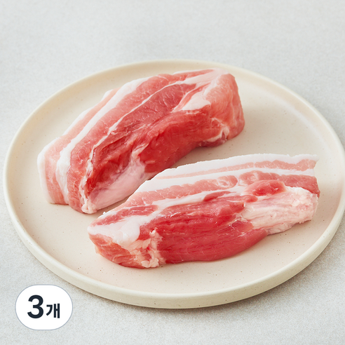 곰곰 무항생제 삼겹살 수육용 (냉장), 3개, 500g