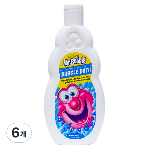 미스터버블 버블바스 엑스트라젠틀 유아입욕제, 473ml, 6개