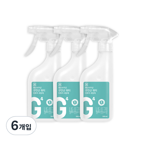 레인보우샵 구연산 워터 다목적세정제, 500ml, 6개