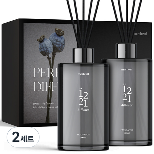 메르헨트 퍼퓸 드 디퓨저 2p + 리드스틱 10p, 준포레스트, 1L, 2세트