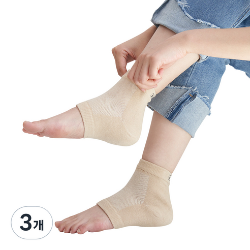 무로 말랑 뒤꿈치패드 각질케어 보습양말, 3개, 2개입