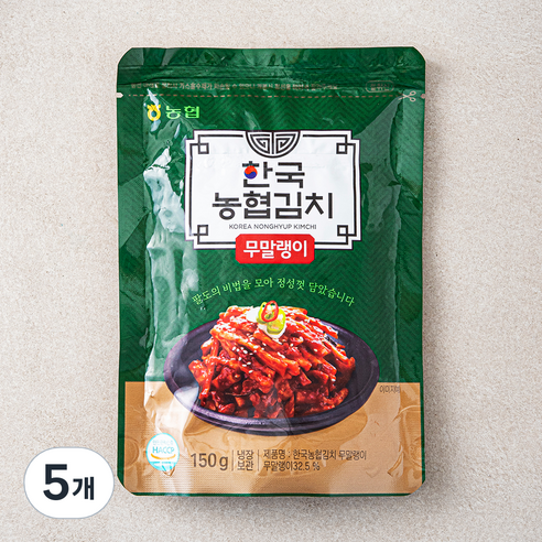 농협 한국김치 무말랭이, 150g, 5개