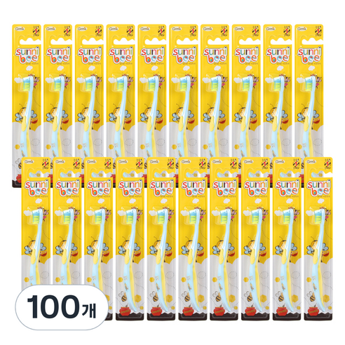 지앤마 써니비 1단계 유아칫솔, 1개입, 100개