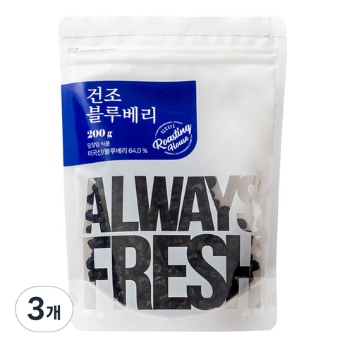 몸애조화 건조 블루베리, 200g, 3개