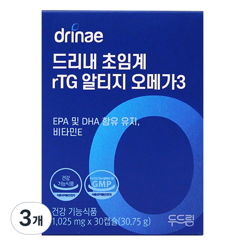 드리내 초임계 rTG 알티지 오메가3 30.75g, 3개