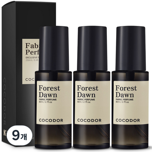 코코도르 룸 앤 패브릭 퍼퓸 섬유탈취제, 80ml, 9개, 포레스트 던
