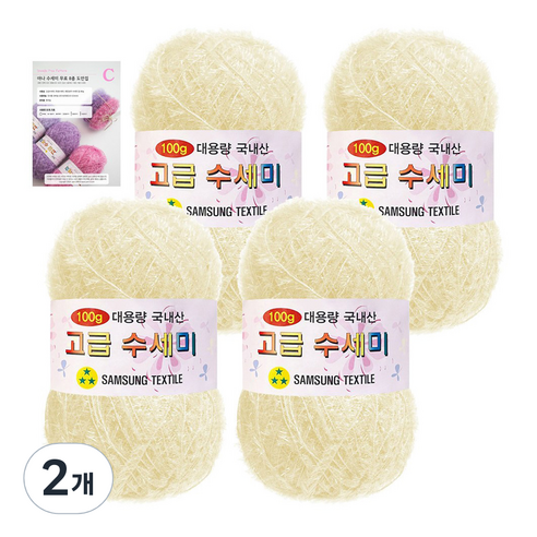 야나 대용량 수세미 100g x 4p + C 인쇄도안 8종 세트, 136 옐로우아이보리, 2개