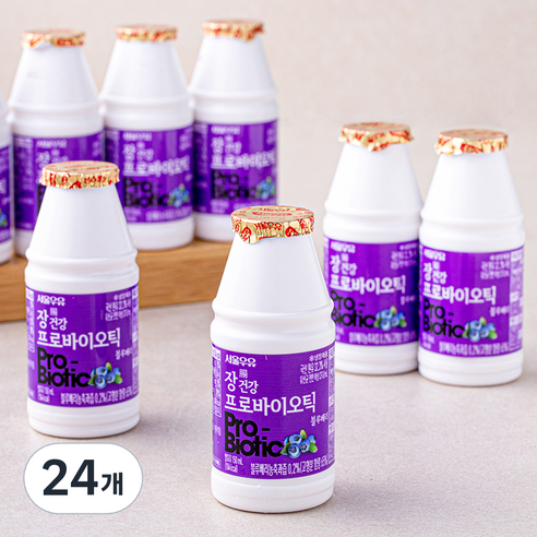 서울우유 장건강 프로바이오틱 요구르트 블루베리, 150ml, 24개