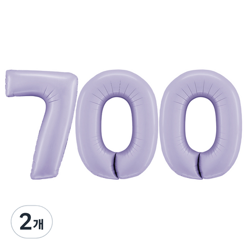 그라보벌룬 은박풍선 대 숫자 700, 라일락, 2개