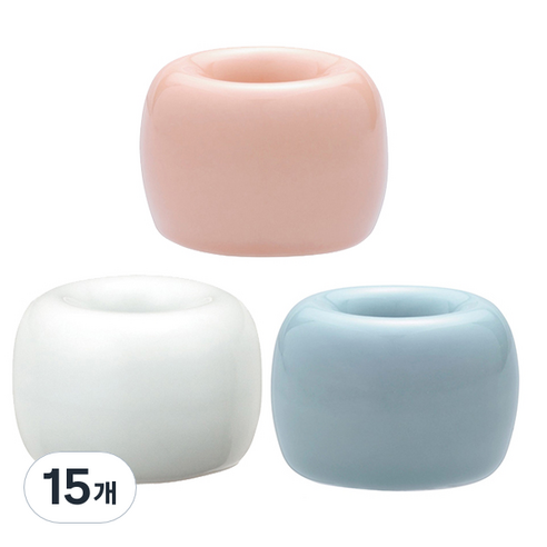 블럭마트 도자기 칫솔꽂이, 랜덤 발송, 15개