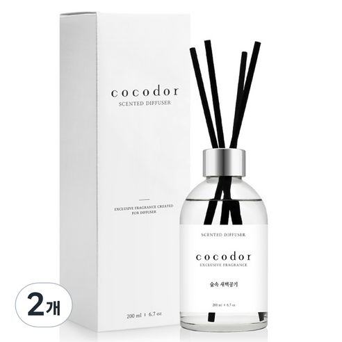 코코도르 화이트라벨 디퓨저, 숲속새벽공기, 200ml, 2개