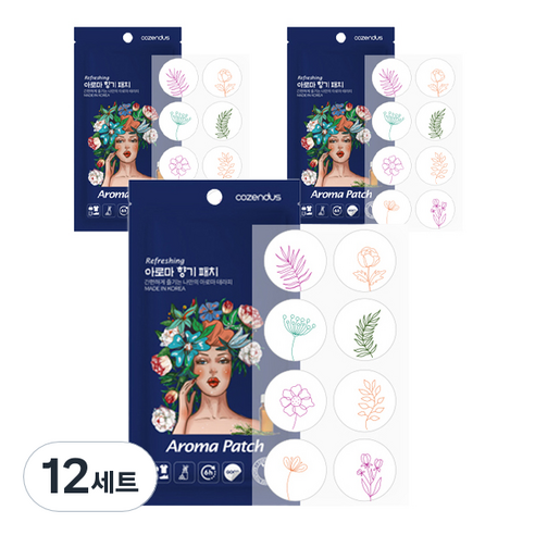 코젠더스 리프레싱 화관여인 향기패치 본품 8p 세트 랜덤발송, 0.8g, 12세트, 허브향