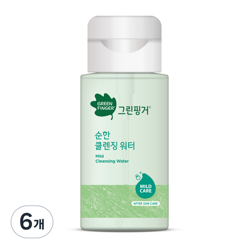 그린핑거 순한 클렌징 워터, 6개, 200ml