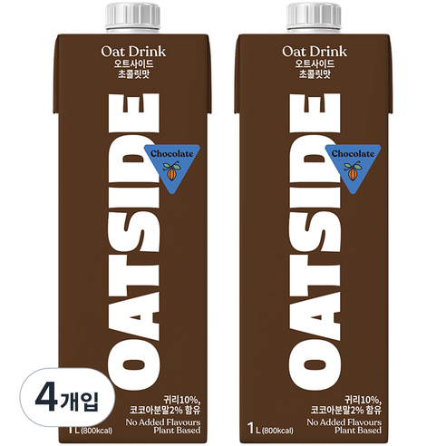 오트사이드 귀리음료 초콜릿맛, 1L, 4개
