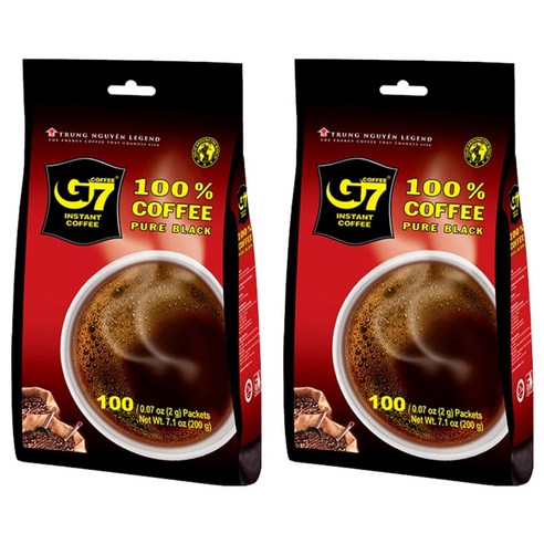 G7 블랙 커피, 2g, 100개입, 2개