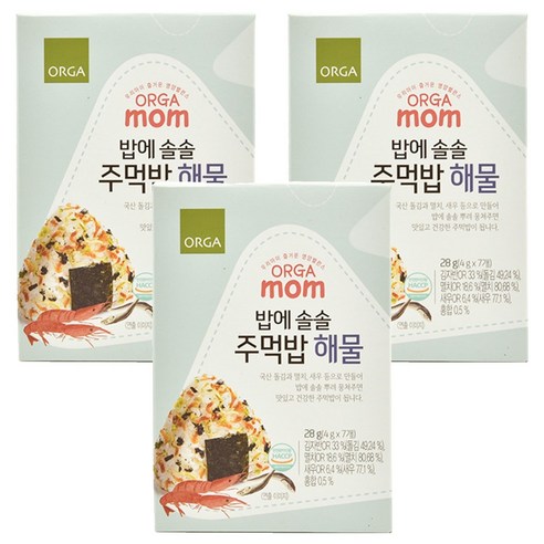 올가홀푸드 밥에 솔솔 주먹밥 4g, 해물, 28g, 3개