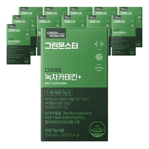 그린몬스터 다이어트 녹차카테킨 플러스, 28정, 12개