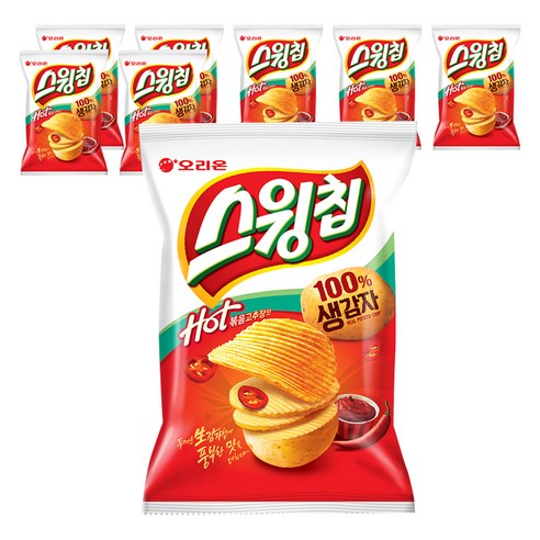 스윙칩 볶음고추장맛, 60g, 8개
