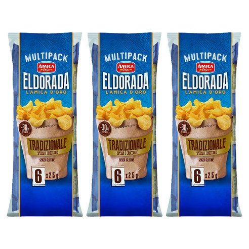 아미카칩스 엘도라다 감자칩 멀티팩, 150g, 3개