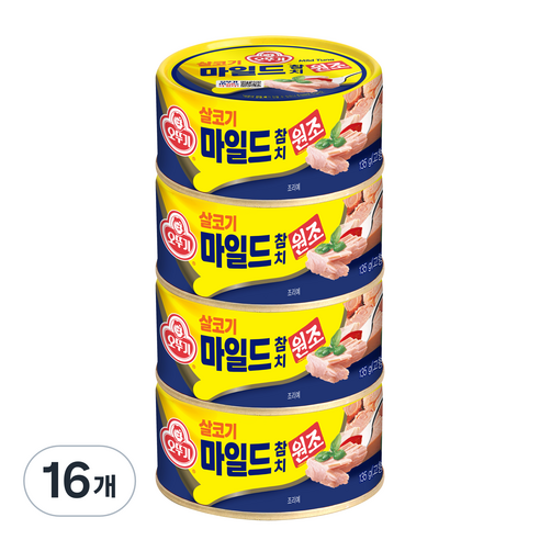 오뚜기 마일드참치, 135g, 16개