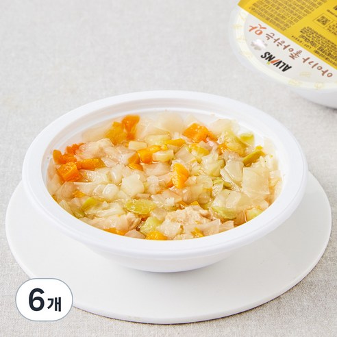 엘빈즈 닭가슴살 야채 간장볶음, 100g, 6개