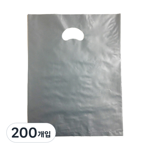 팩스타 펀칭 비닐봉투 PE35 35 x 45 cm, 회색, 200개입