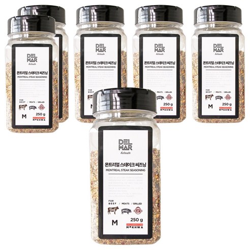 딜리셔스마켓 몬트리올 스테이크 시즈닝 중형, 250g, 6개