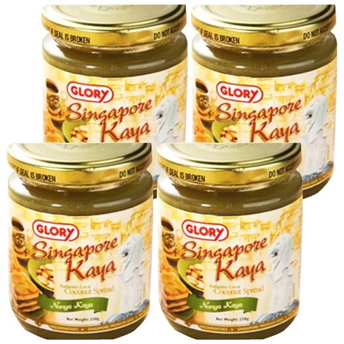 GLORY 싱가포르 카야잼 코코넛 그린, 250g, 4개