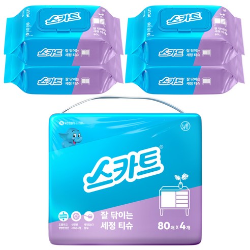 스카트 세정티슈 하나로 청소가 즐거워지는 마법!