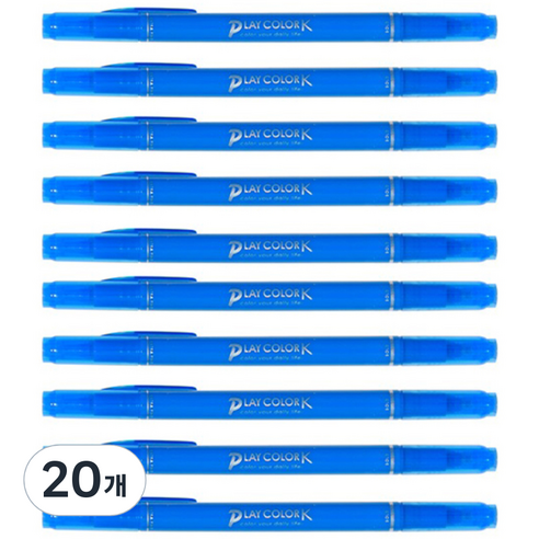 PLAYCOLOR 톰보 케이 수성사인펜, 블루, 20개