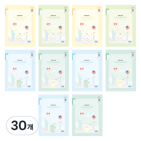 펜피아 1 000 초등 1-6 영어 제본 노트, 랜덤발송, 30개