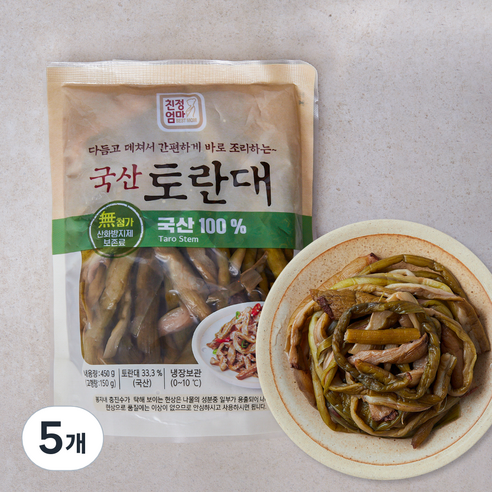 친정엄마 국내산 토란대, 5개, 450g