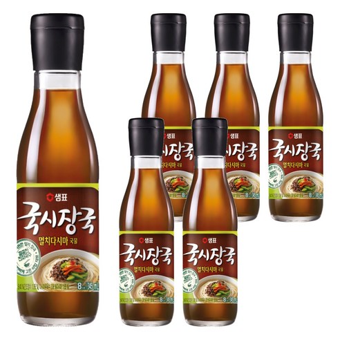 샘표 국시장국 멸치다시마 국물, 345ml, 6개