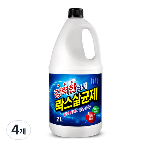 생활공식 강력한 표백 락스살균제, 2L, 4개
