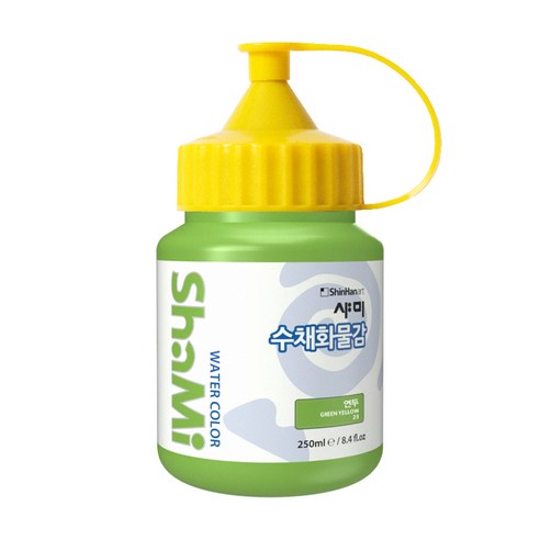 샤미 수채화물감 23 연두색, 250ml, 1색