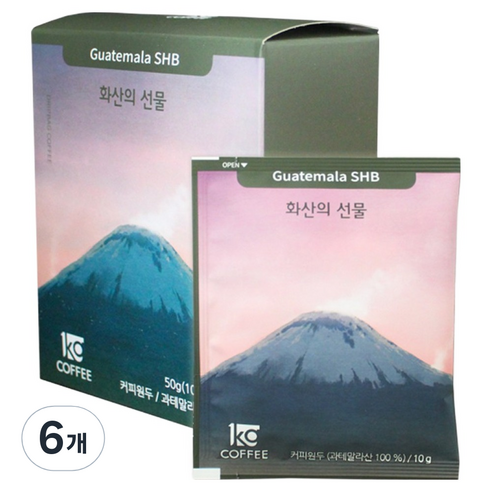 일킬로커피 화산의 선물 드립백 커피, 10g, 6개, 5개입