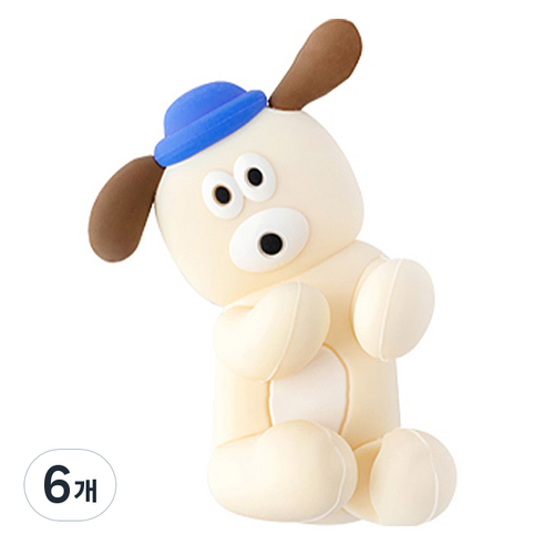 브런치브라더 실리콘 칫솔걸이, 퍼피, 6개