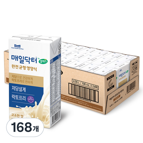 매일닥터 by셀렉스 완전균형영양식 고소한 맛, 190ml, 168개