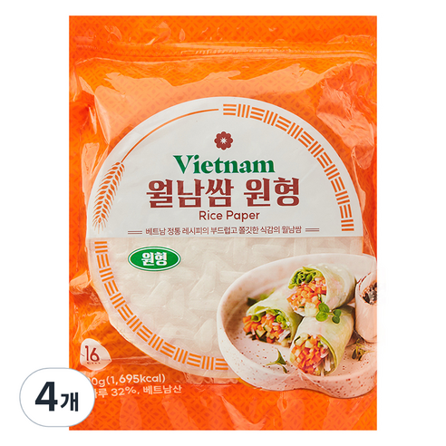 원형 월남쌈, 500g, 4개