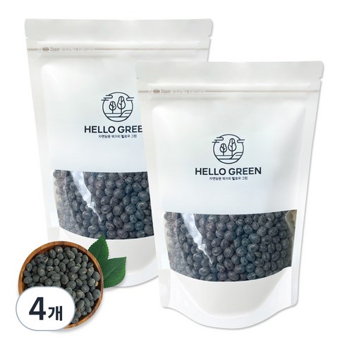 헬로우그린 국내산 볶은 서리태, 500g, 4개