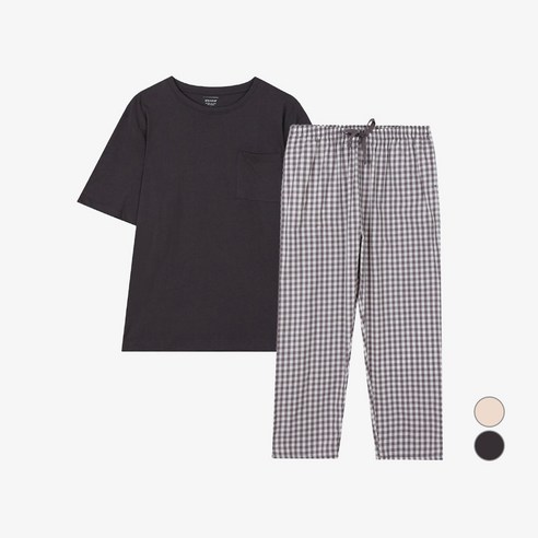 애니바디 면 반팔 라운지 포켓 잠옷 세트: 편안함이 스며드는 휴식의 동반자 애니바디파자마