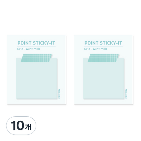 모노라이크 포인트 스티키 VER.2, Grid Mint milk, 1개입, 10개